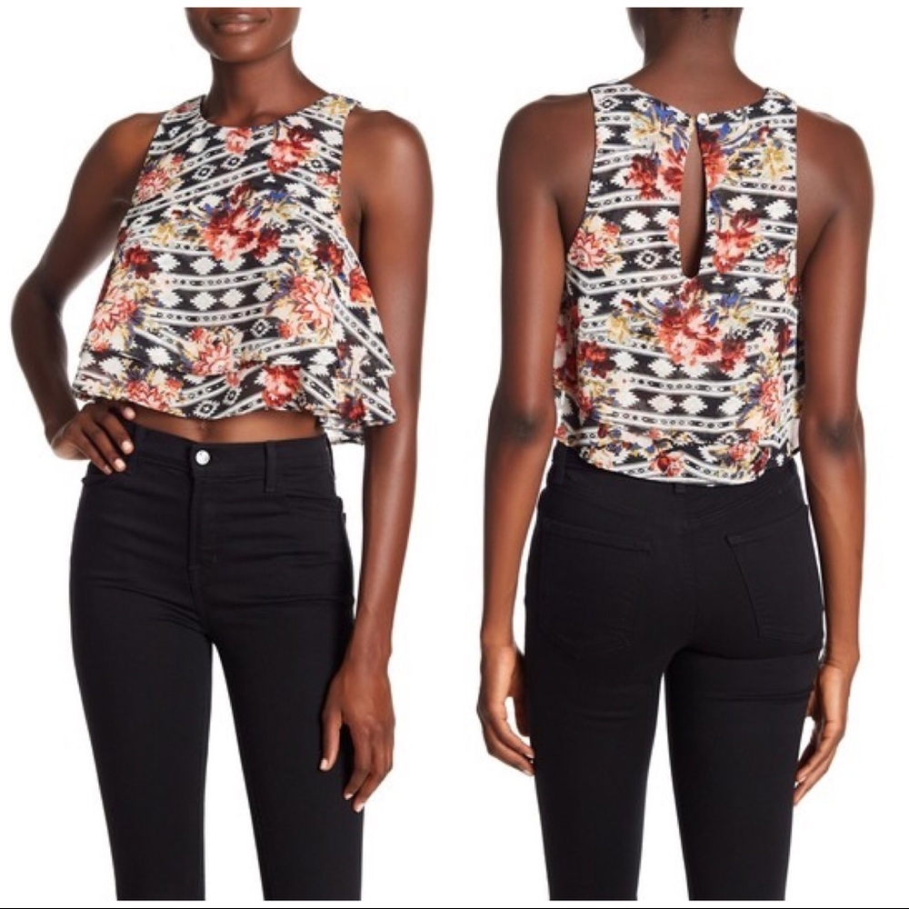 NWT Show Me Your Mumu King Crop Top Rose Ranger